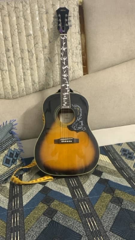 epiphone shape jumbo acoustic guitar 6