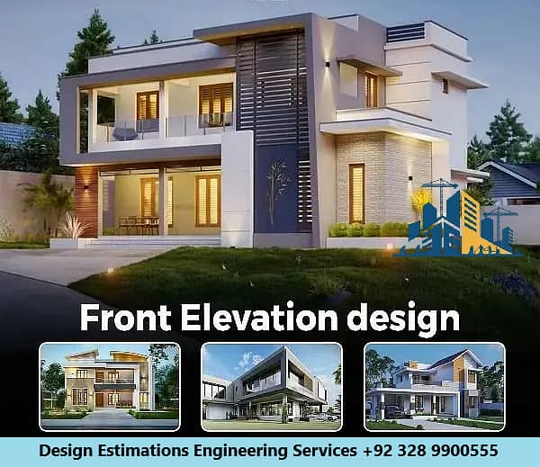 Architecture Design,House Design,Front Elevation,2d,3d,House map,Plan 1