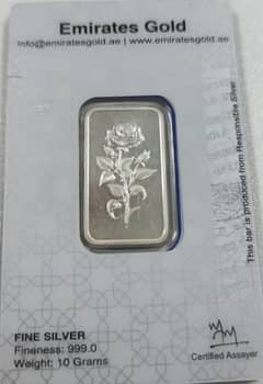 Imported SILVER bar & SILVER coin 20 gm for sale