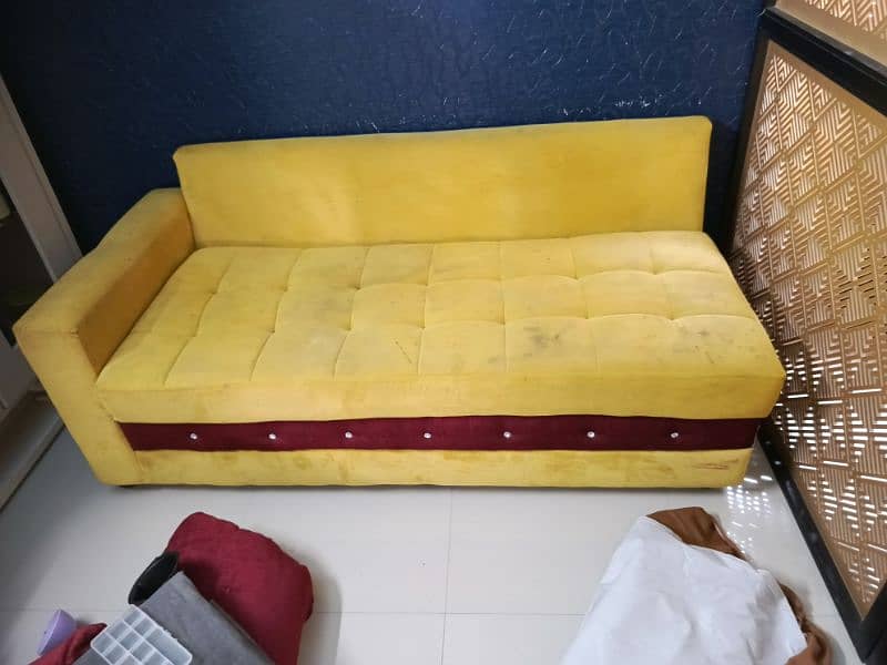 L-Shape Yellow Sofa In 2 Pc 0