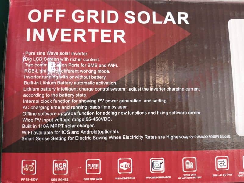 NRE 3.8 KVA PV sported 5000 watts work without battery 3 year warranty 1