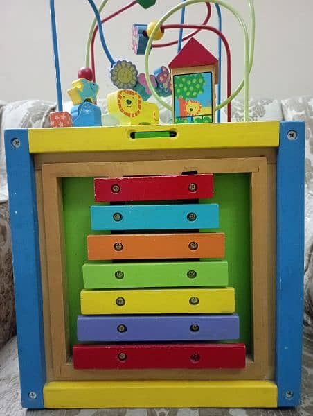 Wooden Activity + Storage Box for kids 3