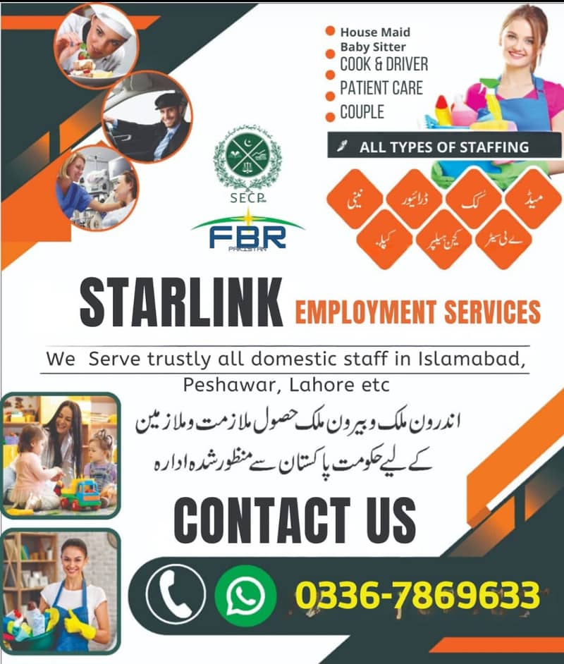 Chef, Cook, Pakistani Chef, Chinese Cook, Kitchen Helper , House Maids 0