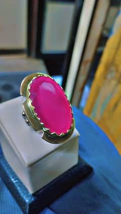 Beautiful Chetum ruby ring in silver and copper crafted ring