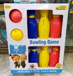 Bowling Game Available With 6 Pins And 2 Balls (New)