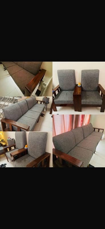 10 seater sofa set pure wood 2