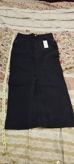 Brand New Black Denim Skirt