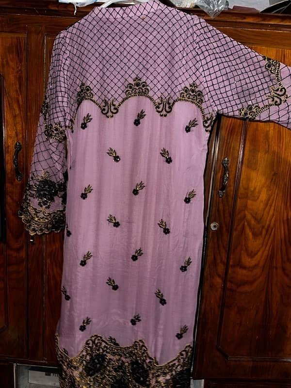 Pure Crinkel Chiffon Purple dress 1