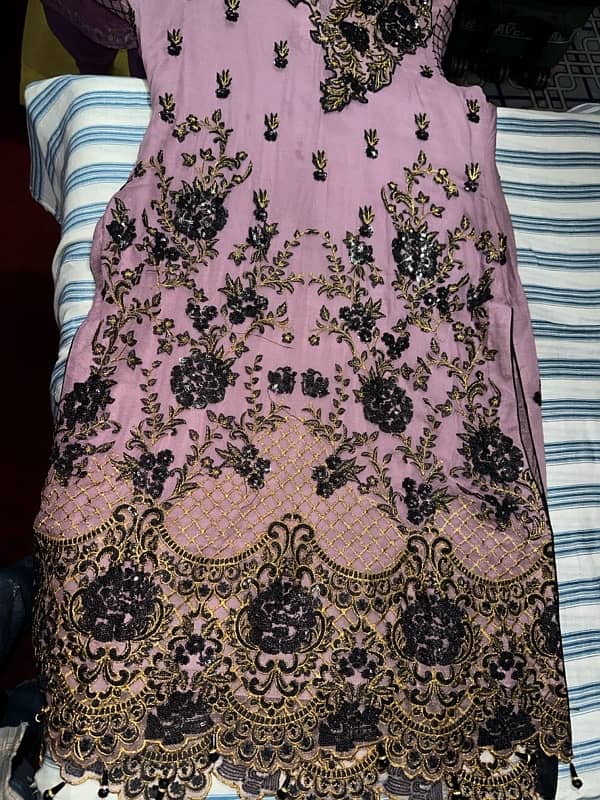 Pure Crinkel Chiffon Purple dress 4