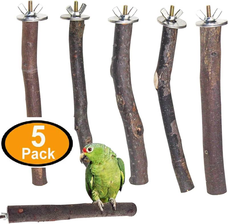 Parrot toys beautiful swings perches natural wooden and Iron stands 14