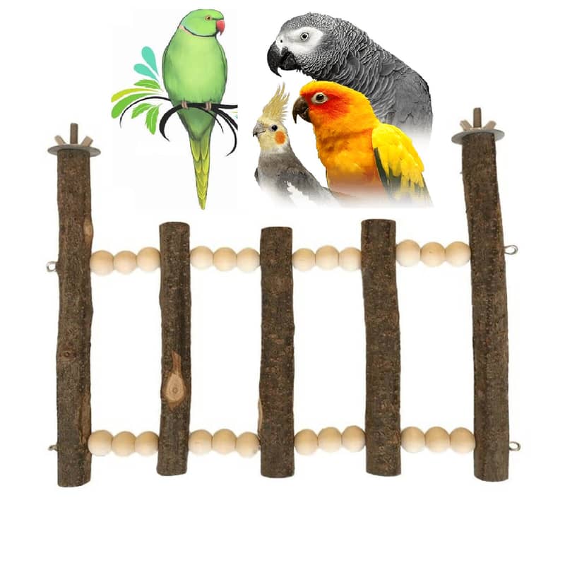 Parrot toys beautiful swings perches natural wooden and Iron stands 18