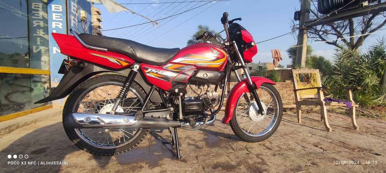 Honda 100 Pridor     bike ki condition 10 by 10 5