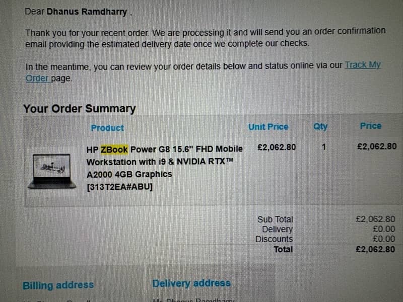 BRAND NEW HP ZBOOK POWER 15.6’’ G8 4