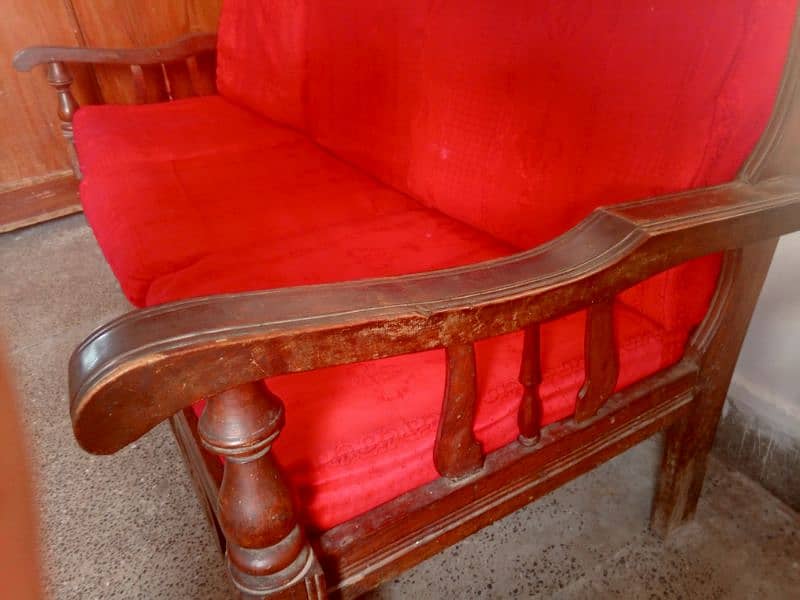 Urgent Wooden sofa for sale 2