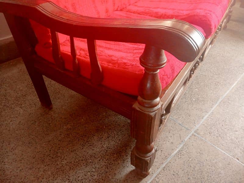 Urgent Wooden sofa for sale 3