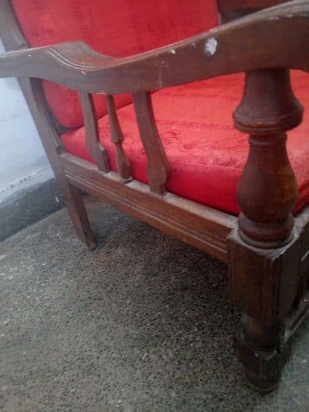 Urgent Wooden sofa for sale 5