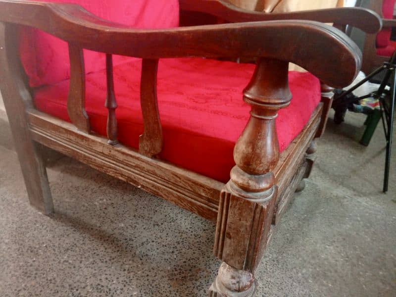 Urgent Wooden sofa for sale 6