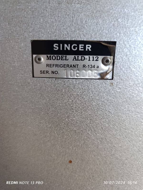 Singer Standing Fridge + Freezer (used) 2