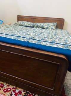 Wood double bed