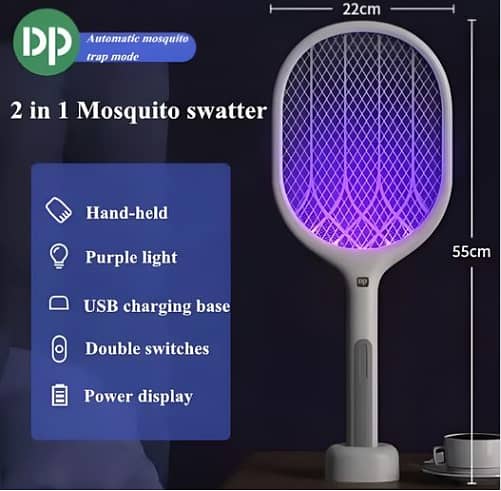 DP-834 (2 in 1) Mosquito Killer Racket -Kills Mosquitoes and  Flies 7