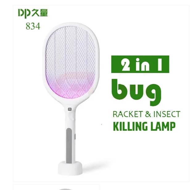 DP-834 (2 in 1) Mosquito Killer Racket -Kills Mosquitoes and  Flies 9