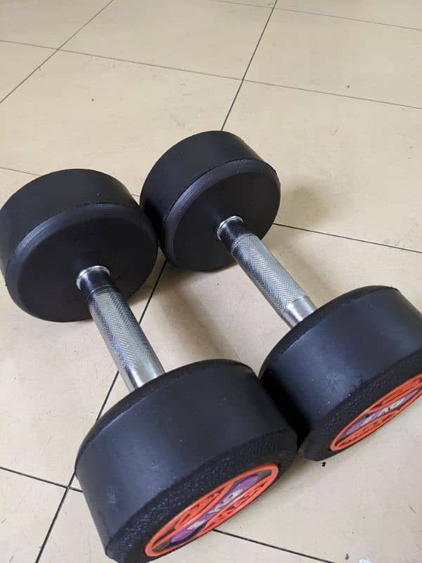 High Quality Rubber Coated Dumbbells Weight Plates Barbell Bars iron r 11