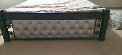 Metal bed for urgent sale with mattress