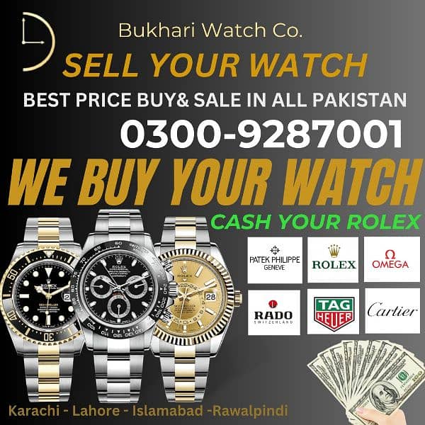 Sell your watch Buyer Rolex datejust Rolex daydate Omega Constellation 3