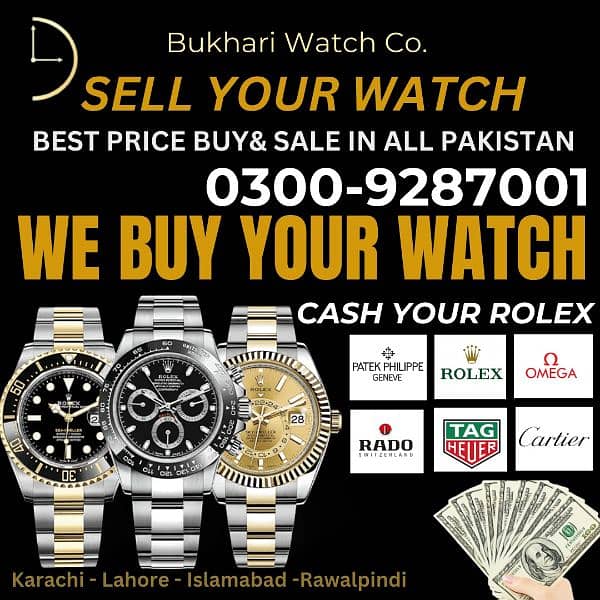 Sell your watch Buyer Rolex datejust Rolex daydate Omega Constellation 6