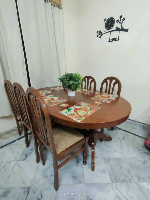 6 Chair Pure Tali Wood Dinning Table 1