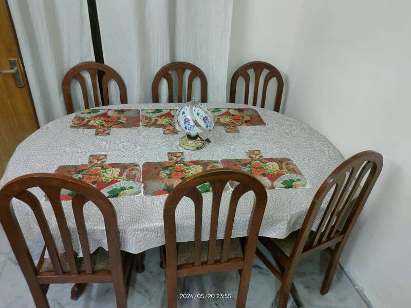 6 Chair Pure Tali Wood Dinning Table 3