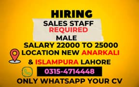 sales person Required