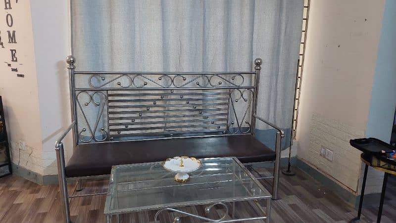 Steel and iron sofa set 1