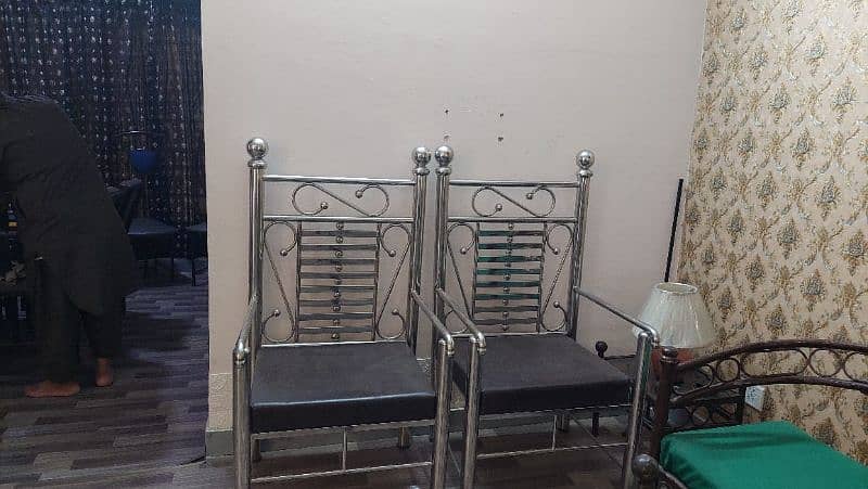 Steel and iron sofa set 2