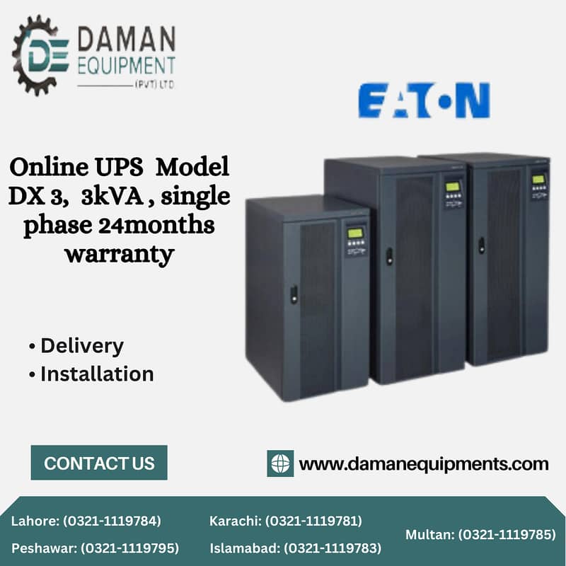 Online UPS Model DX 3, 3kVA , single phase 24months warranty, UPS 0