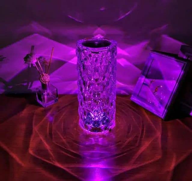 16 Colour Led Crystal Table Lamp 5