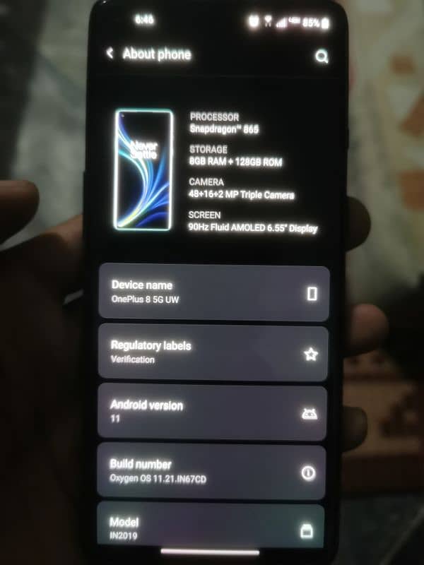 oneplus 8 5g varient 0