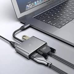 Adapter 4 in 1 usb-c to HUB PD HDTV+VGA+USB