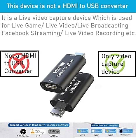 Hdmi To Usb Video Capture Card 1080p Hd Recorder 1