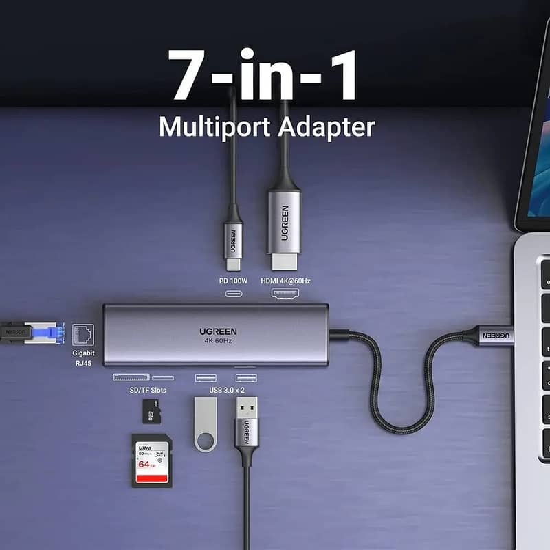 Ugreen 7-in-1 4K HDMI USB C Hub 1