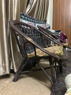 Cane Chair Set for sale 0