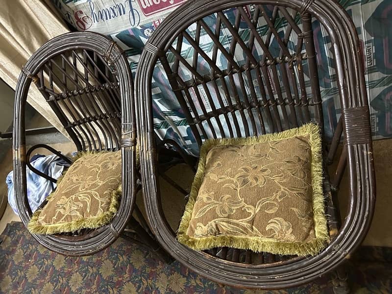 Cane Chair Set for sale 2