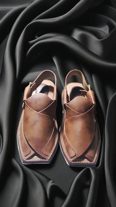 Handcrafted Peshawari Chappals For Men and Boys. 7