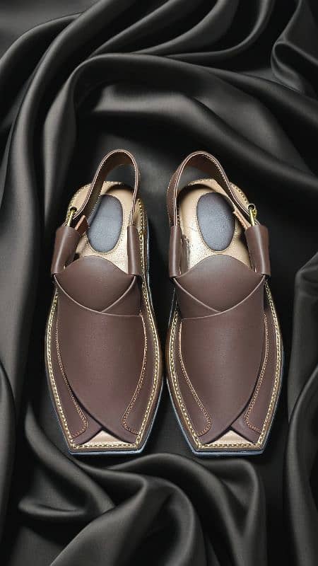 Handcrafted Peshawari Chappals For Men and Boys. 8