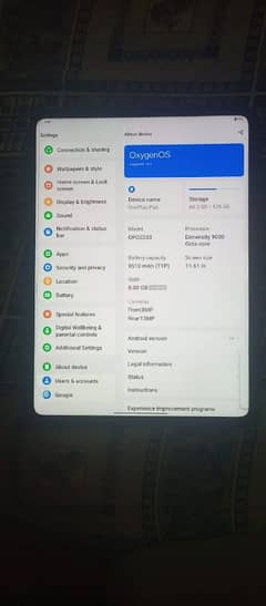 OnePlus pad 2.8GB. 128GB  10 by9 condition urgent sale 0