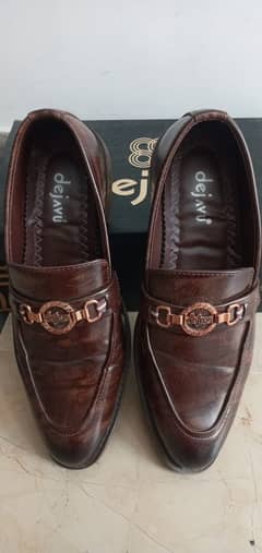 Dark Brown Buckled Shoes For Men