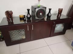 3 door glass storage console/divider on urgent sale condition 9/10