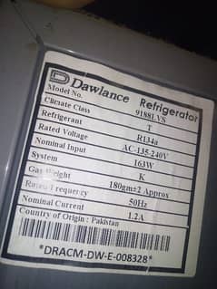 Dawlance company refrigerator for sale 0