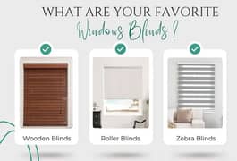 Roller Blinds / Wooden Blinds / Zebra Blinds / Blinds / Curtains