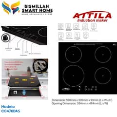 Attila Induction Built in 4 Burner Hob | Induction Cooker| Solor Stove